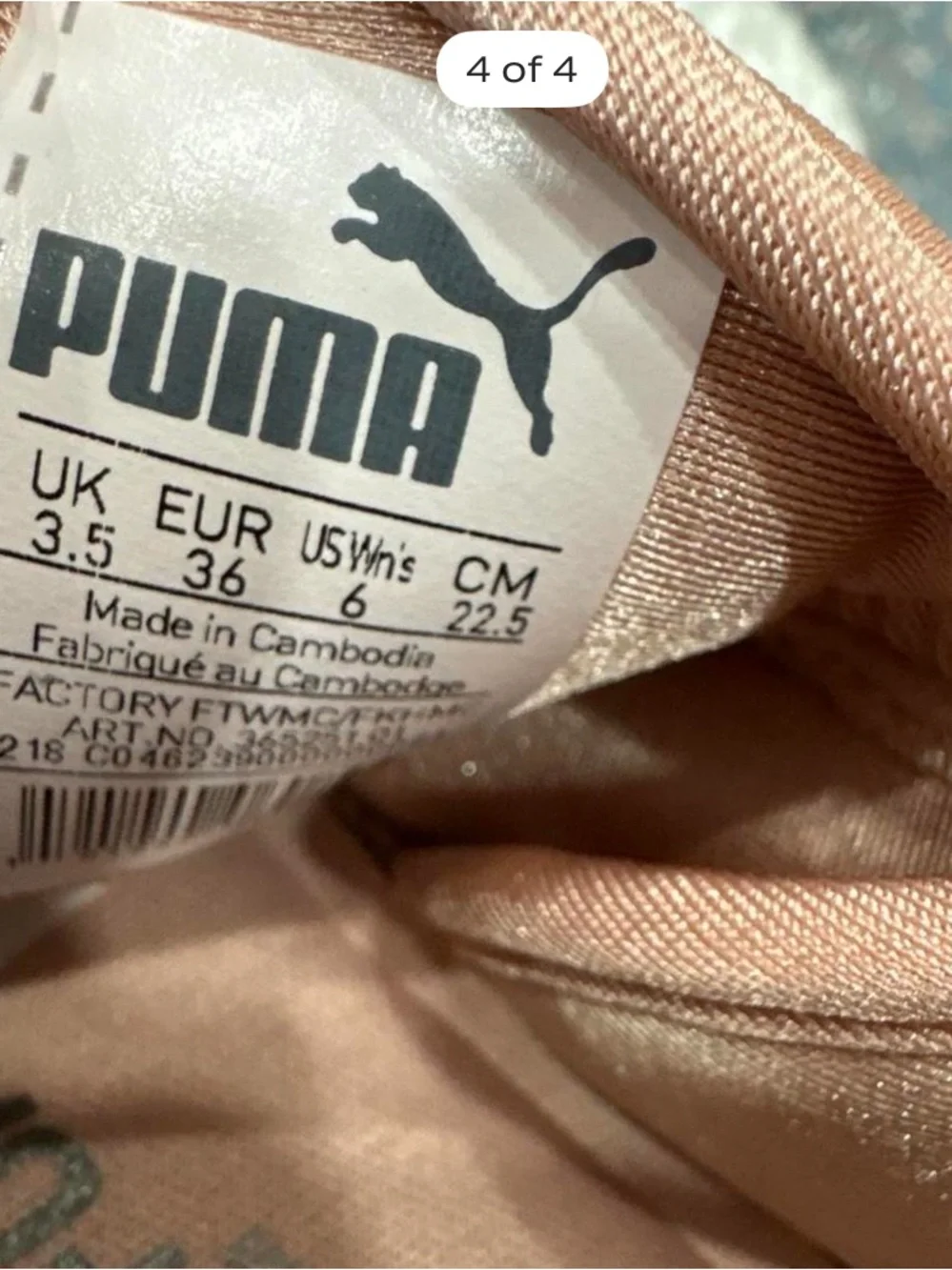 Puma Men's Slip-On Sneakers in Blush Pink with White Sole